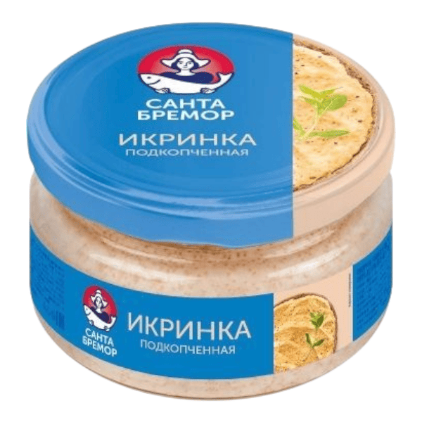 Фото Икра деликатесная Икринка подкопченая 160 гр Санта Бремор 