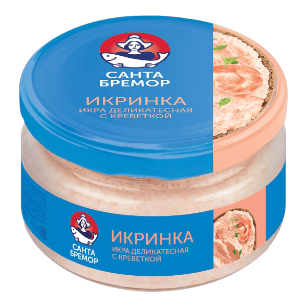 Фото Икра деликатесная Икринка с креветкой 160 гр Санта Бремор