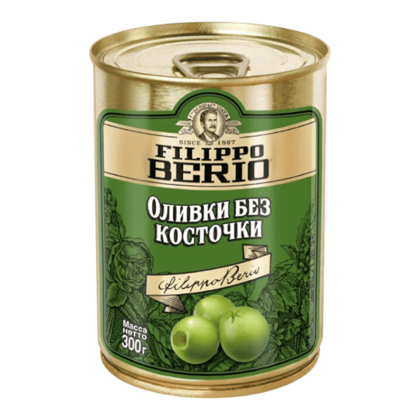 Фото Оливки б/к Filippo Berio 300 гр ж/б Испания