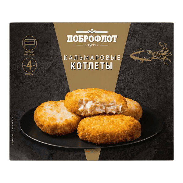 Фото Котлеты кальмаровые (фас.0.340кг) (Доброфлот) 