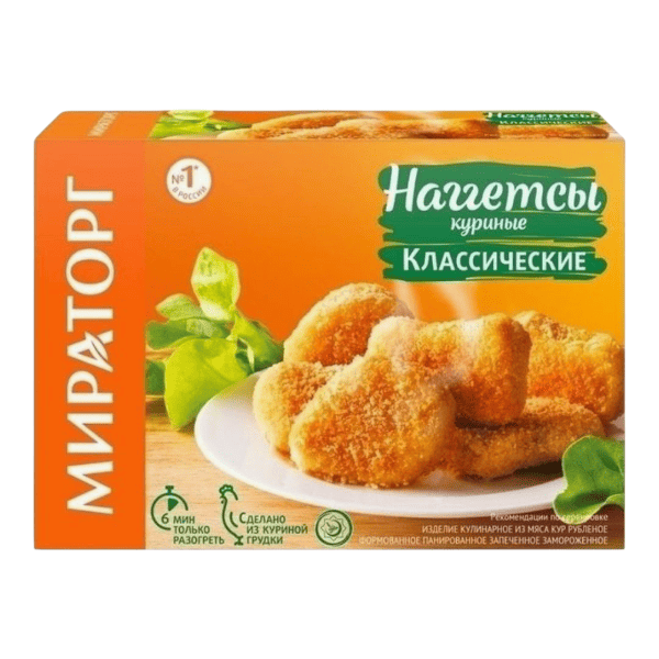Фото Наггетсы куриные Классические МИРАТОРГ (250 гр)