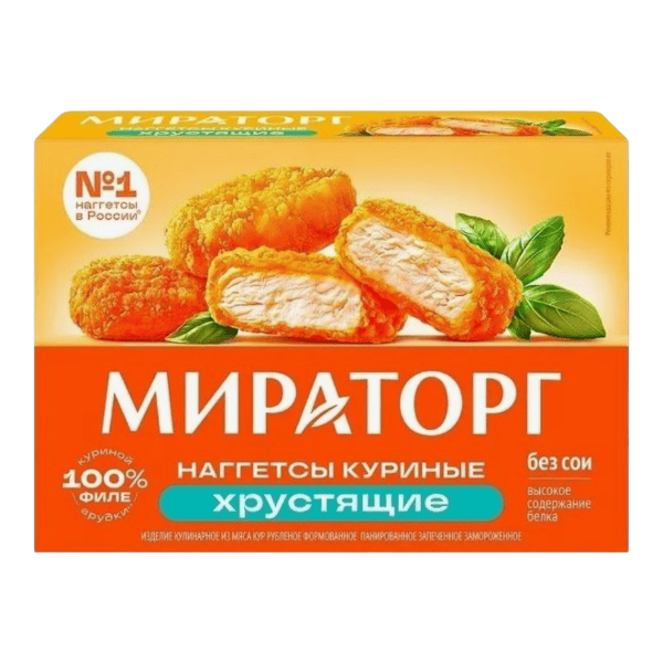 Фото Наггетсы куриные хрустящие МИРАТОРГ (250 гр)