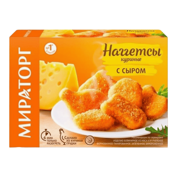 Фото Наггетсы куриные с сыром МИРАТОРГ (250 гр)