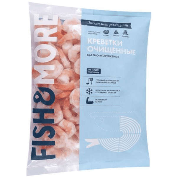 Фото Креветка очищ. с хвост б/пищ в/м 31/40 (в/у0.5кг) (Фортуна)