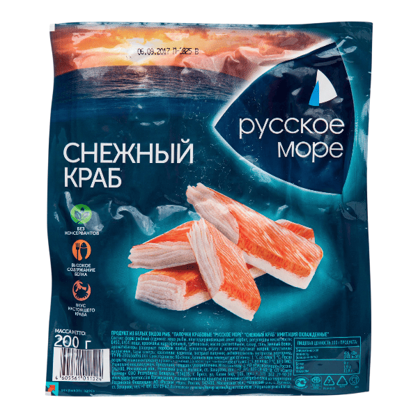 Фото Крабовые палочки Снежный краб охлажденные 200 гр Русское море