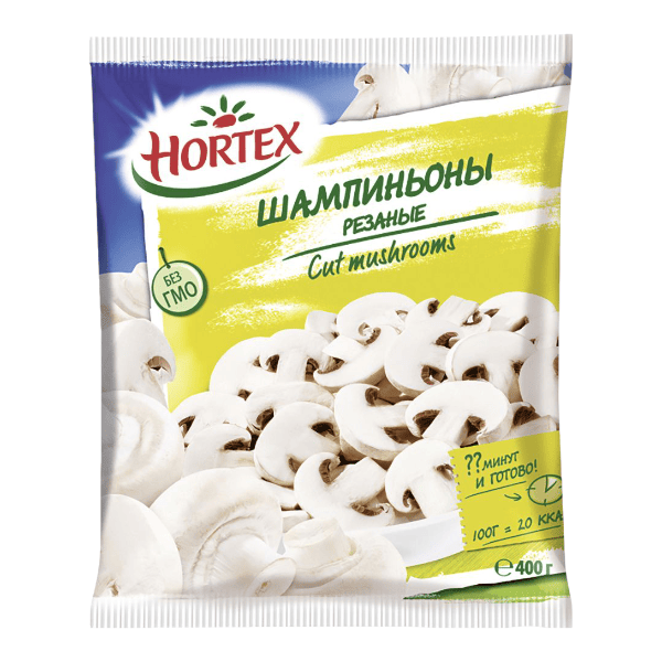 Фото Шампиньоны резаные Хортекс 400гр